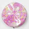 Spray-Painted Acrylic Beads, 23mm, Sold by Bag