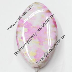 Spray-Painted Acrylic Beads, 15x25mm, Sold by Bag