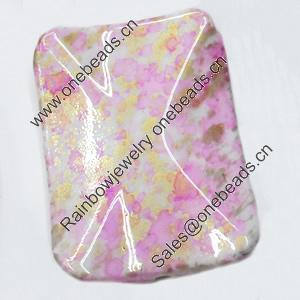 Spray-Painted Acrylic Beads, 29x40mm, Sold by Bag
