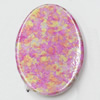 Spray-Painted Acrylic Beads, Flat Oval, 25x35mm, Sold by Bag