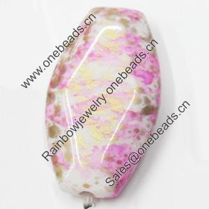 Spray-Painted Acrylic Beads, 16x29mm, Sold by Bag