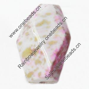 Spray-Painted Acrylic Beads, 13x19mm, Sold by Bag