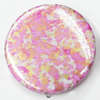 Spray-Painted Acrylic Beads, Flat Round, 32mm, Sold by Bag