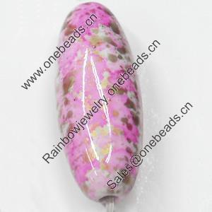 Spray-Painted Acrylic Beads, 13x32mm, Sold by Bag