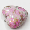 Spray-Painted Acrylic Beads, Heart, 15x17mm, Sold by Bag