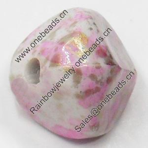 Spray-Painted Acrylic Beads, 13x13mm, Sold by Bag