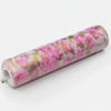 Spray-Painted Acrylic Beads, Tube, 34x8mm, Sold by Bag