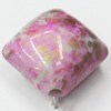 Spray-Painted Acrylic Beads, 18mm, Sold by Bag