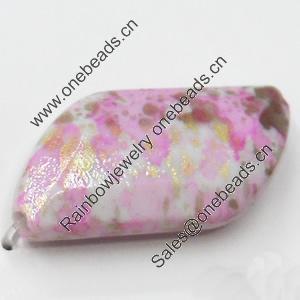 Spray-Painted Acrylic Beads, 22x11mm, Sold by Bag