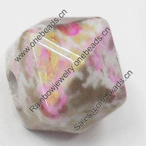 Spray-Painted Acrylic Beads, 12mm, Sold by Bag