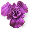 Spray-Painted Acrylic Flower, 58x51mm, Sold by PC