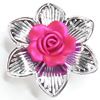 Electroplate with Spray-Painted Acrylic Flower, 52mm, Sold by PC