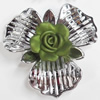 Electroplate with Spray-Painted Acrylic Flower, 58x51mm, Sold by PC