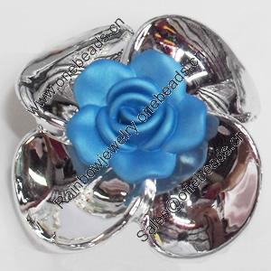 Electroplate with Spray-Painted Acrylic Flower, 47mm, Sold by PC