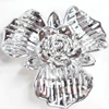 Electroplate Acrylic Flower, 58x51mm, Sold by PC