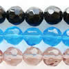 Round Crystal Beads, Machine-made Faceted Round, 4mm, Sold per 13-14-Inch Strand