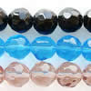 Round Crystal Beads, Machine-made Faceted Round, 6mm, Sold per 13-14-Inch Strand