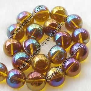 Round Crystal Beads, full AB-color Plating, Round, 4mm, Sold per 14-Inch Strand