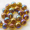 Round Crystal Beads, full AB-color Plating, Round, 6mm, Sold per 14-Inch Strand