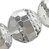 Round Crystal Beads, Handmade Faceted Round, Middel Silver-Plated,14mm, Sold per 13-Inch Strand