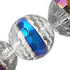 Round Crystal Beads, Handmade Faceted Round, Middel multicolor-Plated,14mm, Length:13 Inch, Sold by Strand