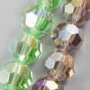 Crystal Round Beads, half Handmade, faceted, AB-color plated, Round, 16mm, Sold per 13-Inch Strand