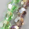 Crystal Round Beads, half Handmade, faceted, AB-color plated, Round, 12mm, Sold per 13-Inch Strand