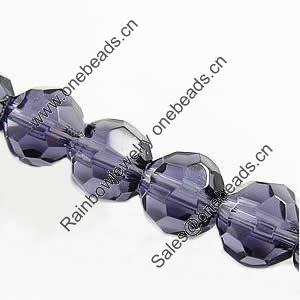 Round Crystal Beads, handmade, faceted Round, 10mm, Sold per 13-14-Inch Strand