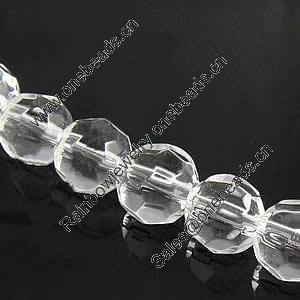 Round Crystal Beads, handmade, faceted Round, 12mm, Sold per 13-14-Inch Strand