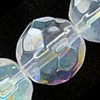 Round Crystal Beads, machine made, full AB-color-plated, 8mm, Sold per 13-Inch Strand