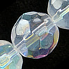 Round Crystal Beads, machine made, full AB-color-plated, 6mm, Sold per 13-Inch Strand