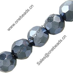 Round Crystal Beads, Handmade Faceted, 12mm, Sold per 13-Inch Strand