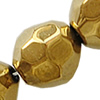 Round Crystal Beads, Machine-made Faceted, Gold Plating, 4mm, Round, Sold per 13-14-Inch Strand