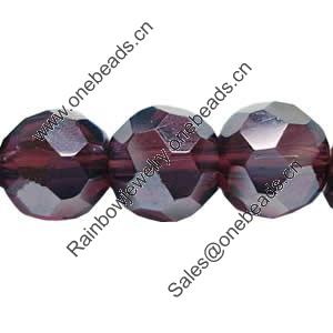 Round Crystal Beads, full Black Multicolor-Plated, 4mm, Handmade Faceted Round, Sold per 13-14-Inch Strand