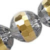 Round Crystal Beads, middle Gold Plating, 8mm, Handmade Faceted Round, Sold per 13-Inch Strand