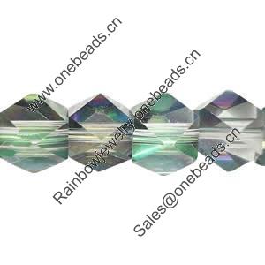 Cubic Crystal Beads, Faceted, 6mm, Sold per 13-14-Inch Strand