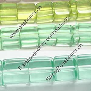 Cube Crystal Beads, machine made,6mm, Sold per 12-Inch Strand