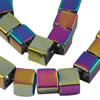 Crystal Cube Beads, Multicolor-Plated, 8x8x8mm, Hole:Approx 1mm, Sold by Group