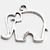 Pendant, Zinc Alloy Jewelry Findings Lead-free, elephant, 33x38mm, Sold by Bag