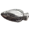 Beads Zinc Alloy Jewelry Findings Lead-free, fish, 31x16mm, Sold by Bag 