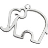 Pendant, Zinc Alloy Jewelry Findings Lead-free, elephant, 43x50mm, Sold by Bag