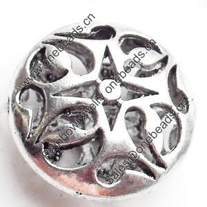 Hollow Bali Beads Zinc Alloy Jewelry Findings, 15x16mm, Sold by Bag