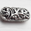 Hollow Bali Beads Zinc Alloy Jewelry Findings, 21x10mm, Sold by Bag
