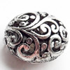 Hollow Bali Beads Zinc Alloy Jewelry Findings, 16x13mm, Sold by Bag