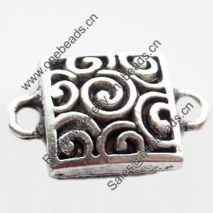Hollow Bali Connector Zinc Alloy Jewelry Findings, 23x15mm, Sold by Bag