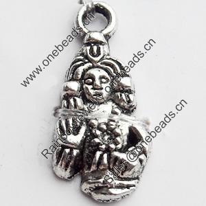 Pendant, Zinc Alloy Jewelry Findings Lead-free, 7x16mm, Sold by Bag