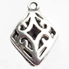 Hollow Bali Pendant Zinc Alloy Jewelry Findings, 13x20mm, Sold by Bag