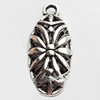 Hollow Bali Pendant Zinc Alloy Jewelry Findings, 9x21mm, Sold by Bag
