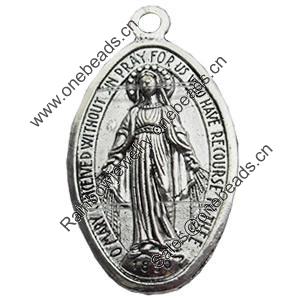Pendant, Zinc Alloy Jewelry Findings Lead-free, 26x48mm, Sold by Bag