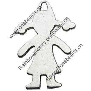 Pendant, Zinc Alloy Jewelry Findings Lead-free, 26x39mm, Sold by Bag